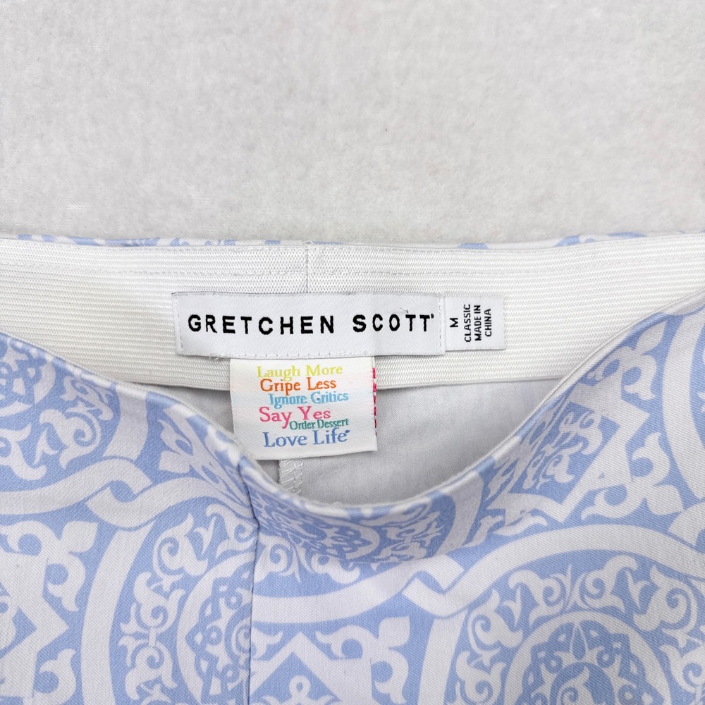 Gretchen Scott Pants Womens Size Medium Blue Floral Paisley - Lot of 2 - Preppy - Picture 6 of 9